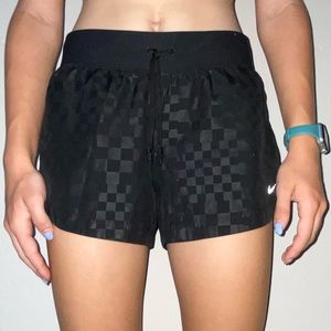 Black checkered Nike shorts